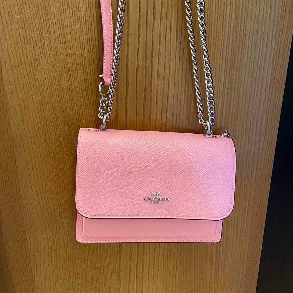 Coach Silver/ Flower Pink Mini Klare Crossbody # C9949 - Picture 2 of 9